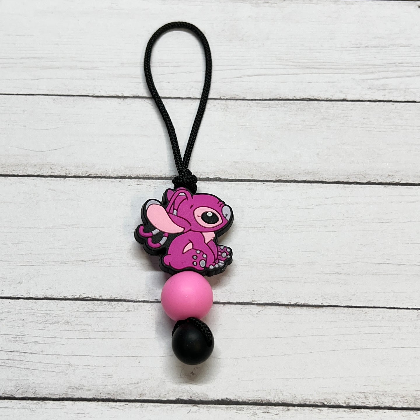 Pink Alien Zipper Charm
